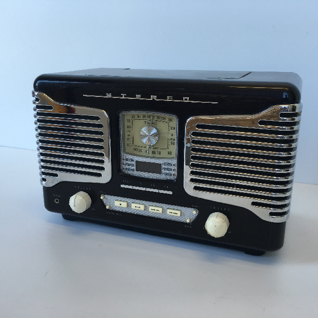 RADIO, 1950s Black Chrome Stereo